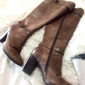 🍁RARE BORN|Vintage|Hand Crafted footwear|leather boots. zippers| Sz8